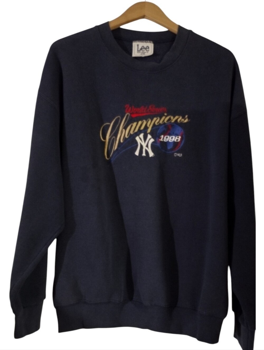 Vintage Lee Navy Blue 'Champions' Crewneck Sweatshirt